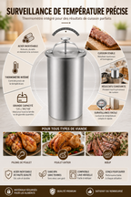 Presse viande Maison M Cook en Acier Inoxydable – Charcuterie Saine Sans Nitrites