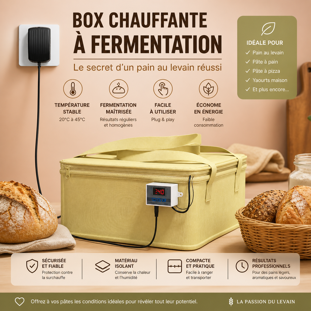 Boîte de Fermentation avec Tapis Chauffant – Contrôle Précis de la Température