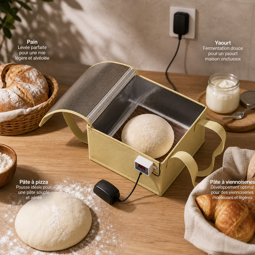 Boîte de Fermentation avec Tapis Chauffant – Contrôle Précis de la Température