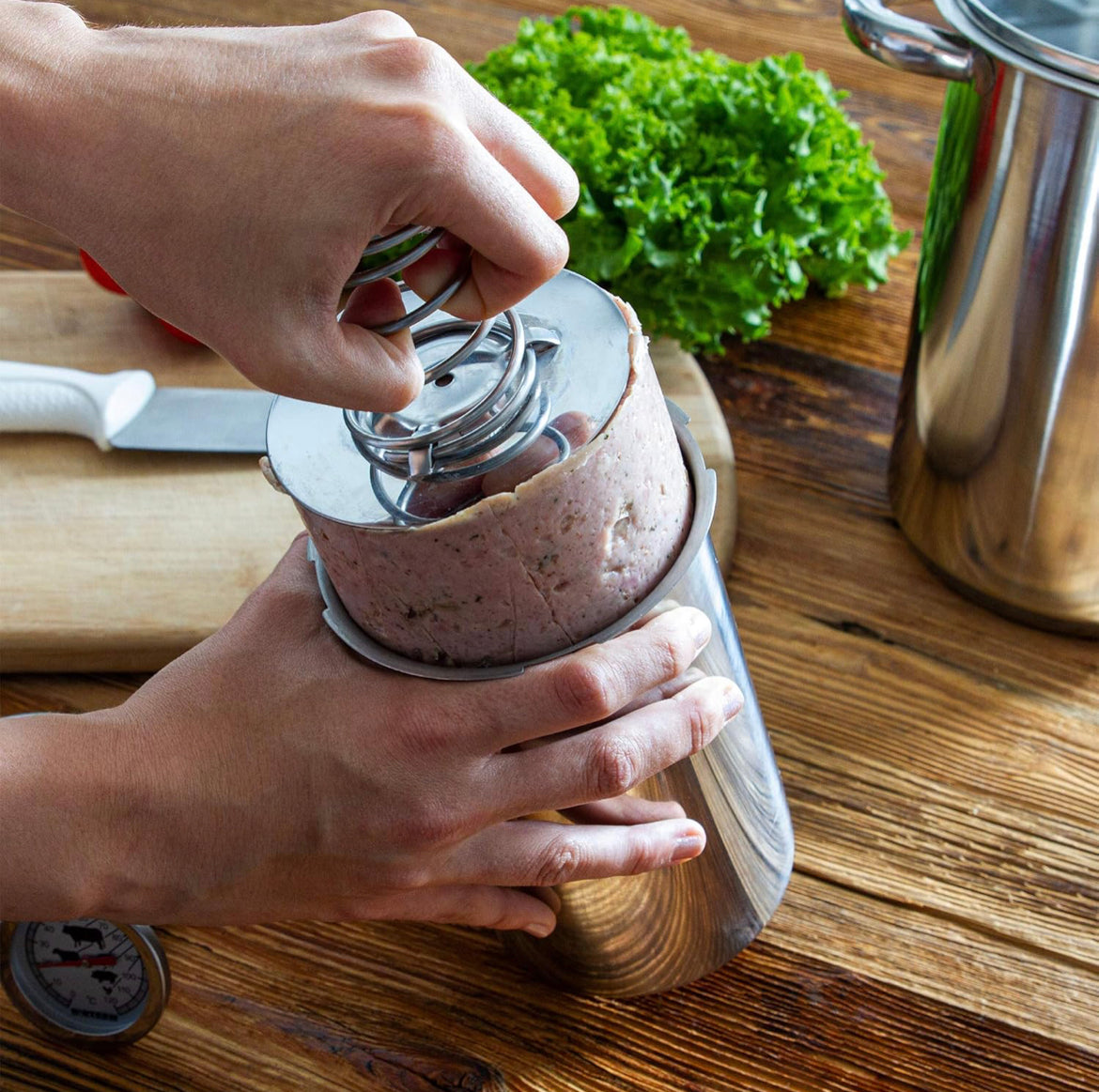 Presse viande Maison M Cook en Acier Inoxydable – Charcuterie Saine Sans Nitrites