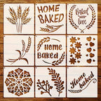 Kit 9 Pochoirs à Pain Réutilisables – Décoration Pâtisserie & Boulangerie Créative