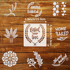 Kit 9 Pochoirs à Pain Réutilisables – Décoration Pâtisserie & Boulangerie Créative