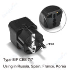 Adaptateur de Prise EU – Compact & Universel (Noir ou Blanc)