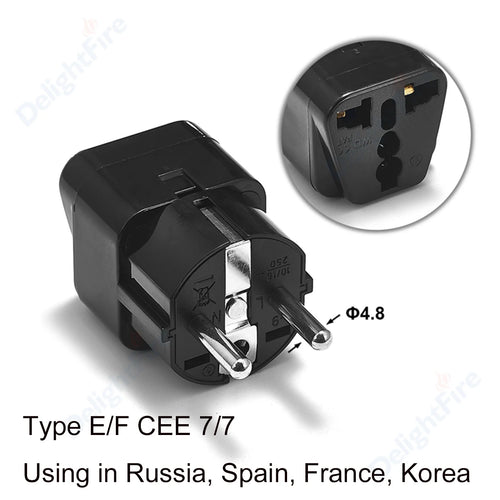 Adaptateur de Prise EU – Compact & Universel (Noir ou Blanc)