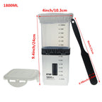 Kit Bocal à Levain 1800ml – Thermomètre, Spatule & Couvercle Respirant Inclus